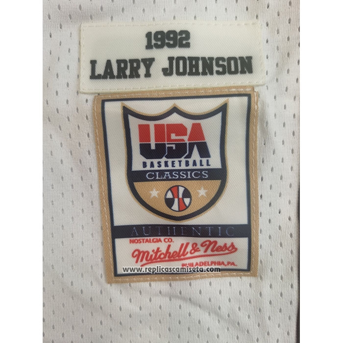Camiseta USA 1992 James Johnson #15 Blanco